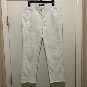Democracy ab-solution fringe leg size 12 white jeans
